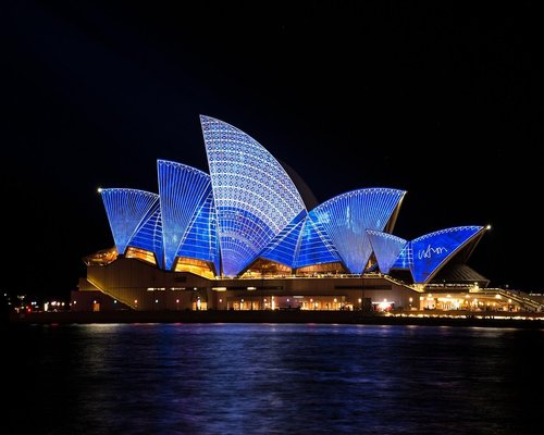 Sydney Harbour panorama with iconic structures
